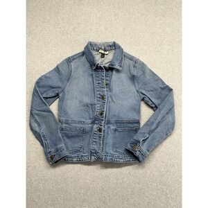 Universal Thread Womens Medium Wash Button Down Collar Denim Jean Jacket Size XS